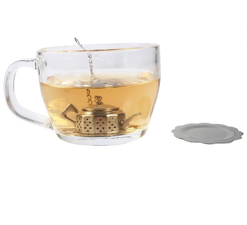 Imagen 7 de 9 de Filtro Infusor De Té En Hojas Sueltas De Acero Inoxidable