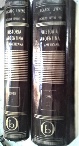 Historia Argentina Y Americana 2 Tomos  Ricardo Levene  1970