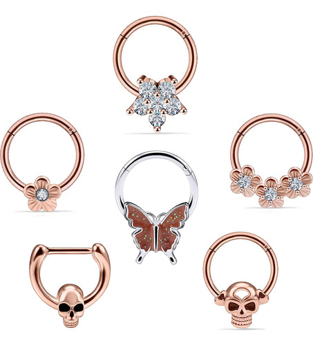 Anillo De Septum De 16g, Joyería Piercings De Septum, ...