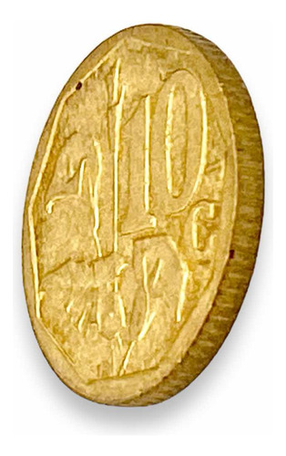 Moneda Sudáfrica De 10 Centavos Continente Africano (Usado)