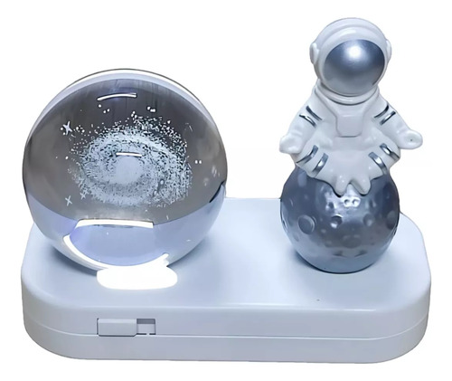 Lampara Astronauta Con Esfera 3d Y Luces De Colores Galaxia