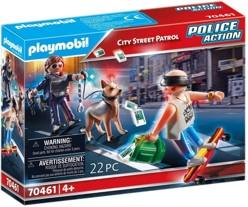 Playmobil Patrullaje En La Ciudad Police Action 70461