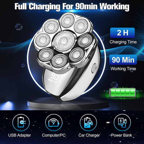 Electric Razor Softula 9d Head Shavers For Bald Men