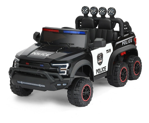 Imagen 1 de 10 de Patrulla Eléctrica Montable Niños Policía Calidad 6 Ruedas