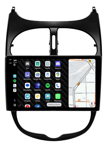 Multimidia Peugeot 206 9p Android Carplay 4/64gb + Ré
