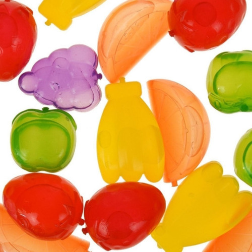 12 Hielos Reutilizables Lavables Divertidas Figuras Colores