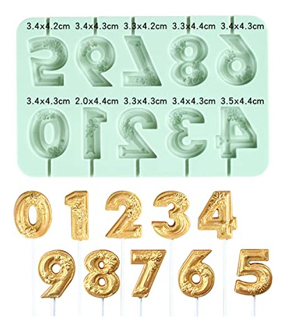 Molde De Silicona Con Números De 0 A 9 Para Fondant