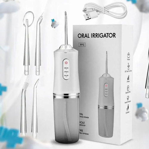 Irrigador Bucal Recarregável 4 Bicos Usb