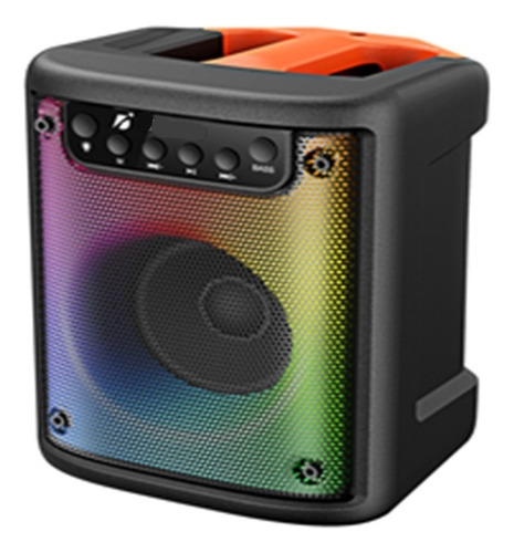 Mini Parlante Caja 3'' Luces Led Rgb Bluetooth Tarjetas Aux