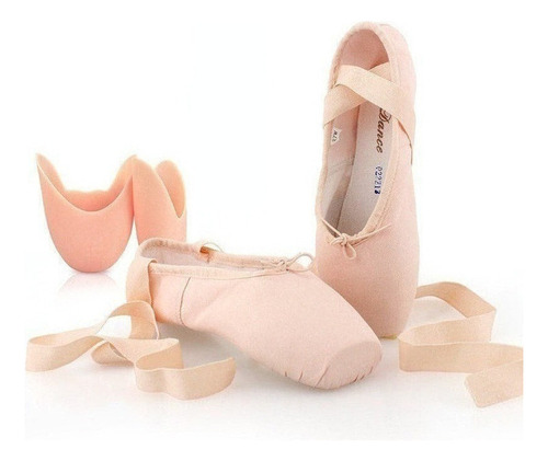 Zapatos De Punta Zapatillas De Ballet De Vendajes Con Puntas