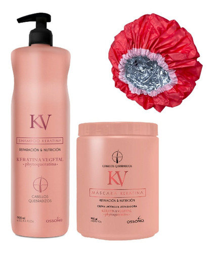 Shampoo X 900 Ml , Mascara X Kg , Ossono Keratina + Gorro 