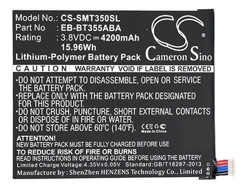 Bateria Para Samsung Galaxy Sm-t350 Galaxy Tab A 8.0 Sm-p350
