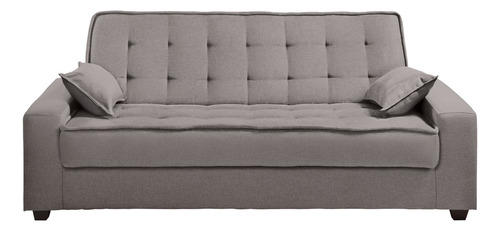 Sofa Cama Con Brazos 204x080x089 - Abierto 120x204 - Montana Color Chumbo Diseño de la tela Liso