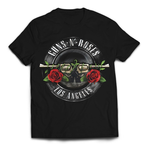 Imagen 1 de 4 de Camiseta Guns And Roses Black Logo Vintage Rock Activity
