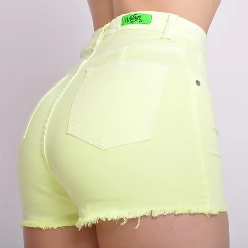 Short Amarillo Fluor Mujer