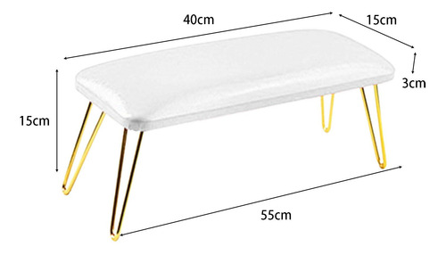 Nail Pillow Hand Rest Manicure Nail Tool Pu White And Gold