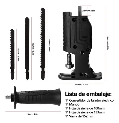 Adaptador Taladro Sierra Sable Reciproca Convertidor Cambio