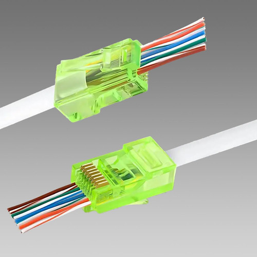 Rj45, Mxcyg-001, 1 Paquete, 1x10 Pzas, Rj45 Macho De Paso, C