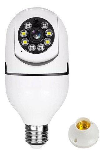 Câmera De Segurança Wifi Ip Smart Lampada E27 Com Ir