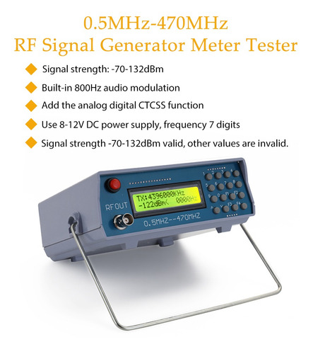 0.5 Mhz-470mhz Generador De Señal De Rf Medidor Medidor Para