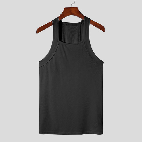 Camiseta Sin Mangas Ajustada Y Elegante Para Hombre