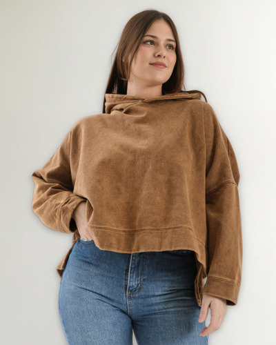Buzo Frisado Oversize Mujer Largo Talles Especiales Valvinna