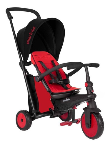 Smartrike 7 Urban - Triciclo Plegable Para Bebé, Color Neg. Color Rojo/Negro