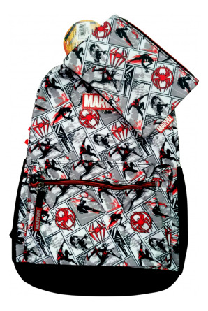 Morral + Cartuchera Patrones Spiderman