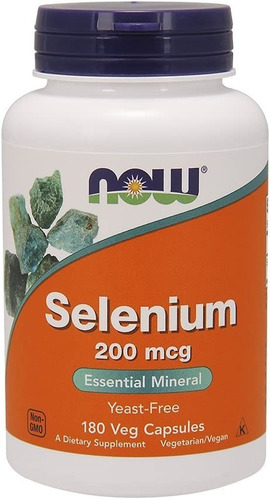 Selenio Selenium (180 Caps De 200 Mg), De Now Foods Eeuu