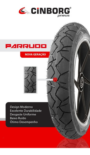 Pneu 60/100-17 Dianteiro Biz Pop Shineray Mobilete Parrudo
