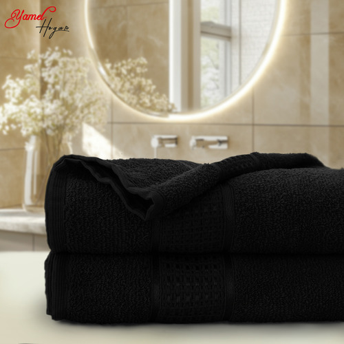 Toalla De Baño 100% Algodón. Lujosa Cenefa. Kit Con 2 Pzas