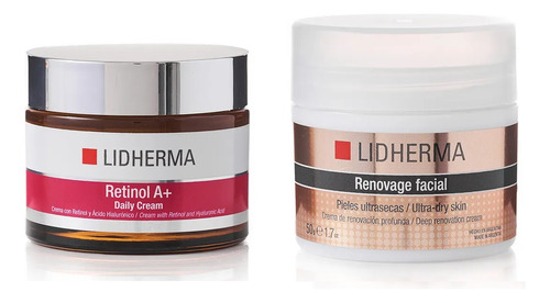 Kit Retinol A+ Daily Cream + Renovage P/ Ultrasecas Lidherma