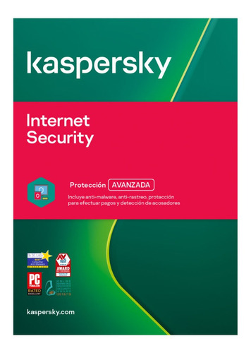 Imagen 1 de 5 de Antivirus Internet Security Kaspersky 5 Dispositivos 1 Año 