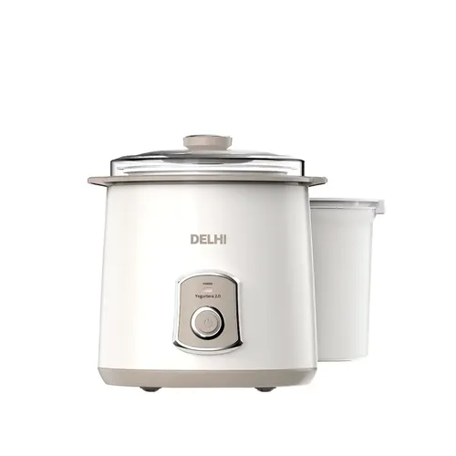 Yogurtera Eléctrica Fabrica Yogurt Griego Saludable Delhi 2L 20w Con Recetario Color Blanco