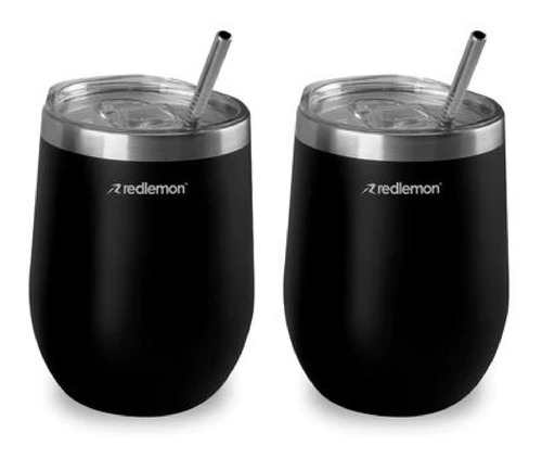 Vaso térmico Redlemon Vaso Térmico Café/Vino 2pcs color negro 350mL