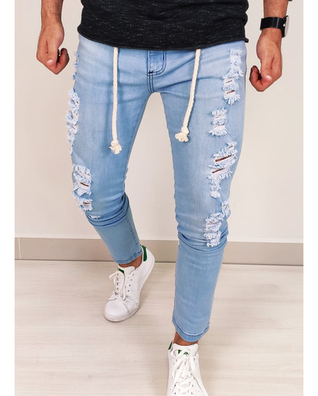 calça jogger jeans masculina mercado livre