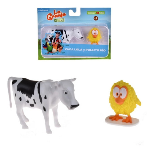 La Granja De Zenon Figuras Vaca Lola Y Pollito Pio