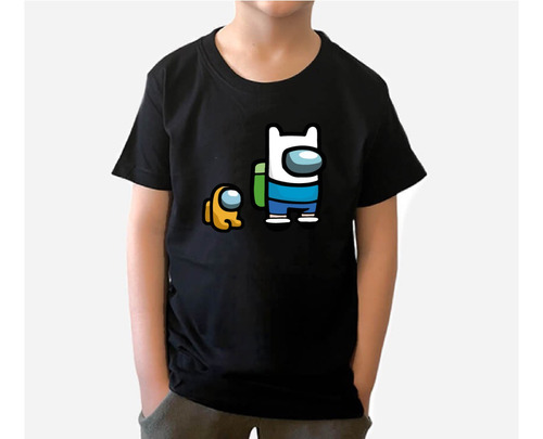 Polera Hora De Aventura Among Us Finn Jake Niño Niña Algodón