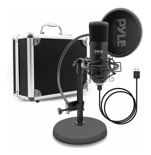 Microfono Pyle Pdmikt100 Usb Podcast Recording Kit - Audio C