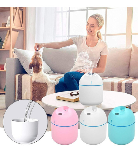 Difusor Aceite Esencial Humidificador Aire Usb Aromaterapia Color Rosa