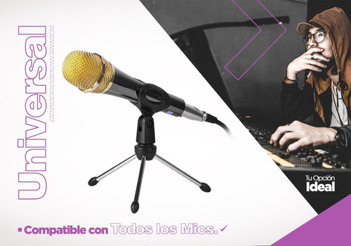 Pie Tripode Soporte Microfono Mesa + Pipeta 180° Universal