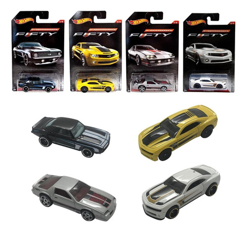 Hot Wheels Camaro Edición 50 Aniversario 4 Vehículos 1:64