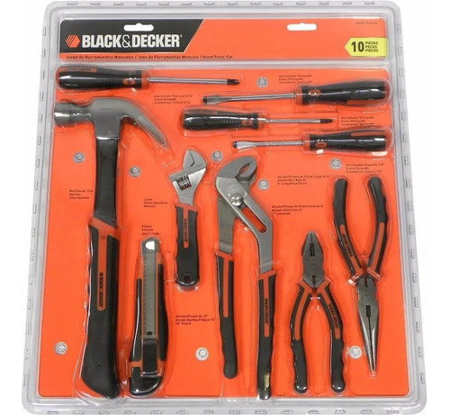 Juego De Herramientas Black & Decker 10 Piezas Hdt-51910