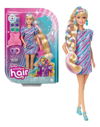 Muñeca Barbie Fashion & Beauty Totally Hair Rubia