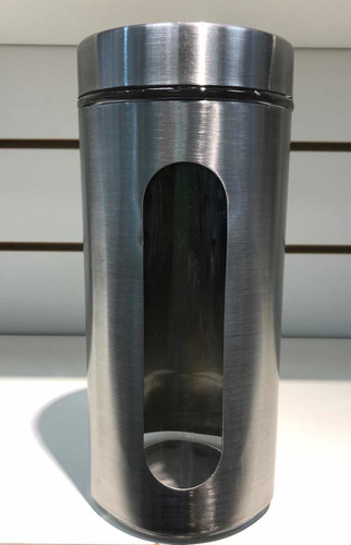 Imagen 5 de 5 de Frasco Tarro Rosca Vidrio Y Acero 22 Cms