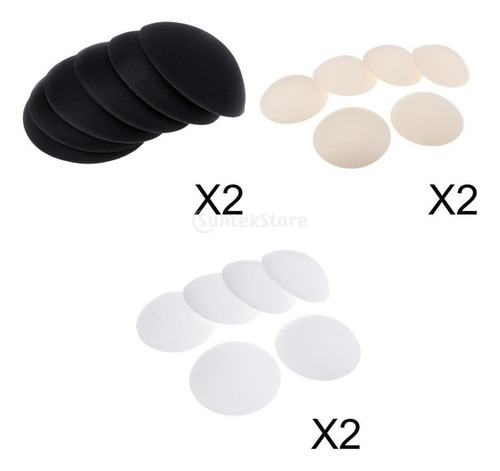 18 Pares Push Up Bra Pads Inserts Sponge Breast Enhancers