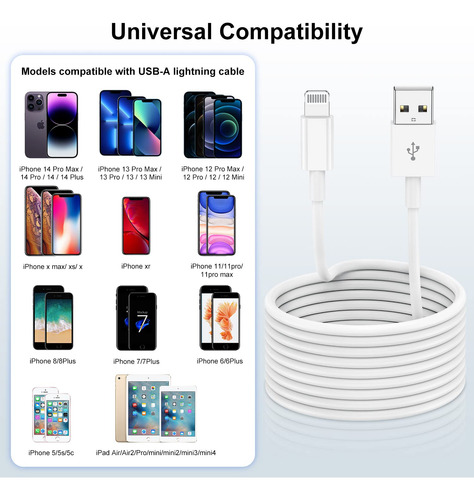 Cabo Carregador Susnwere Extra Long 5m Para iPhone [apple Mf