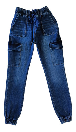 Jeans Mujer Love Cargo La Xco Al 8400 A Azul