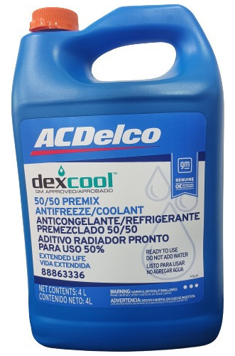 Refrigerante Acdelco Original 50/50 4 Litros 50 50 Al 50%