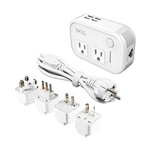 Convertidor De Voltaje De Viaje Foval Power Step Down De 220
